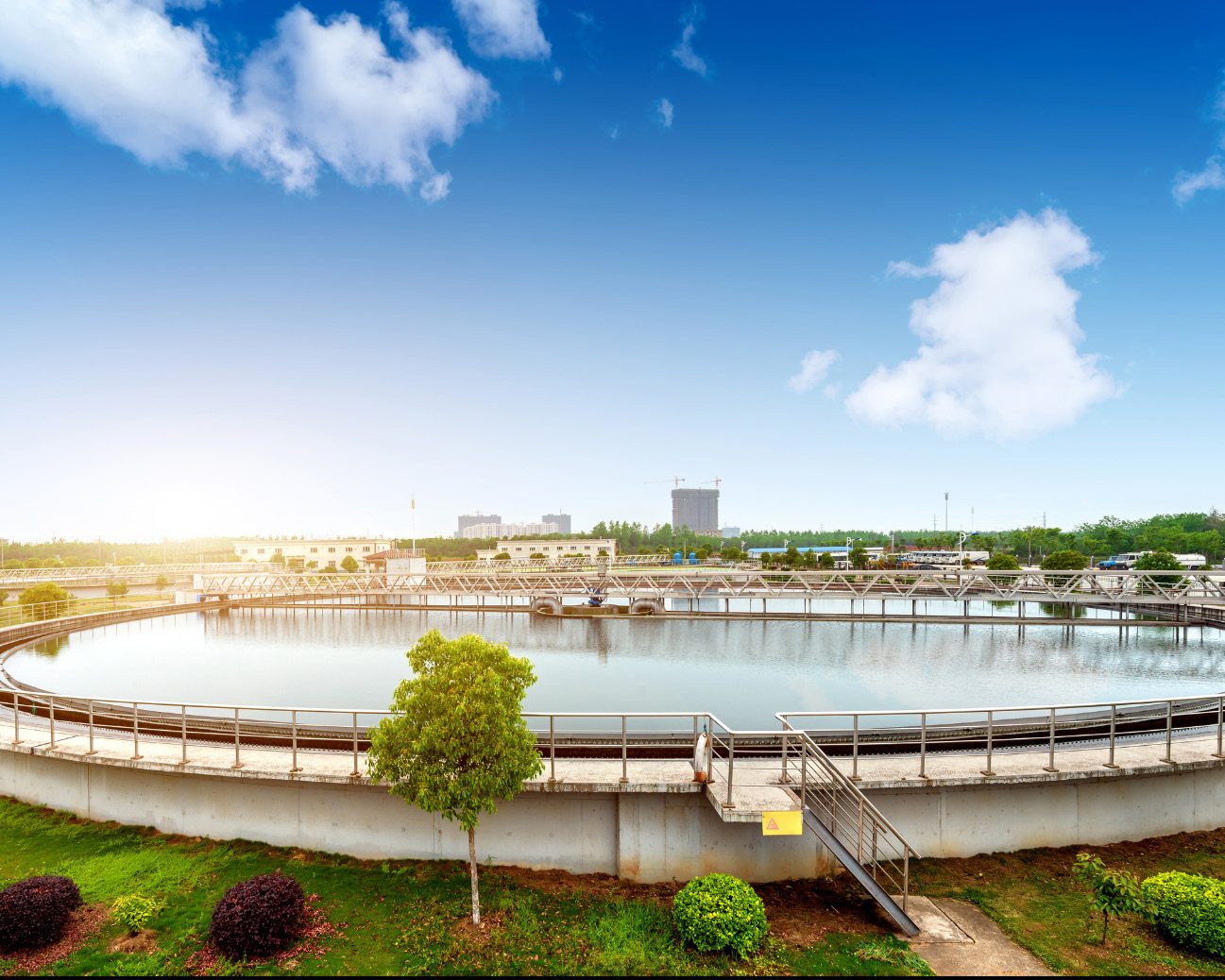 Clarifier at a municipal wastewater plant